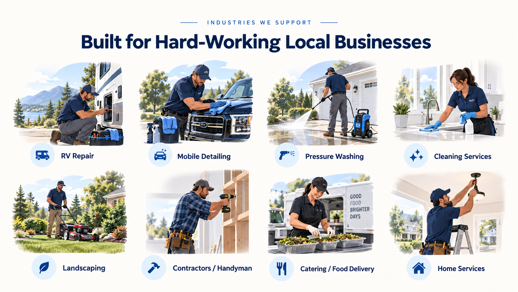 Industries supported by Back Office Local